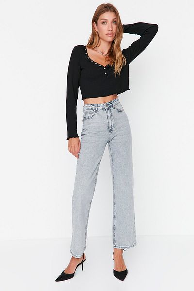 Trendyol Collection Jeans - Grau - Wide Leg