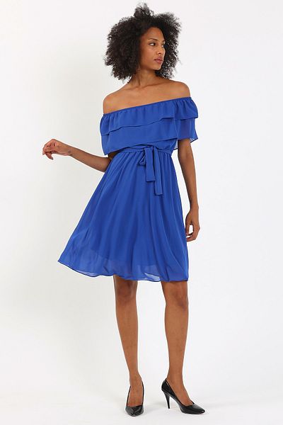 ADASTYLE Madonna Collar, Chiffon Dress Flounced Island2008-1