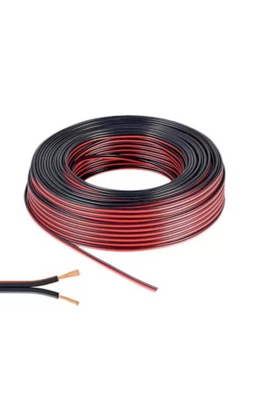 Aksan Çiftli Bakır Hoparlör Kablosu 2x0,75mm 100 Metre 1 Top