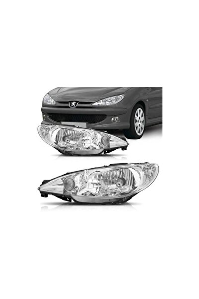 Genel Markalar Peugeot 206 Sağ + Sol Ön Far Lambası Takımı 2003--2008