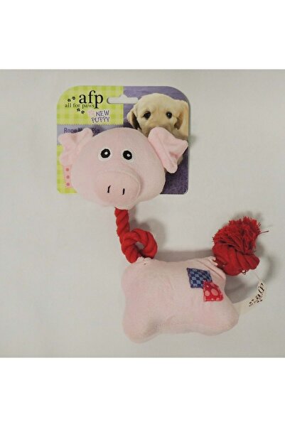 Afp 4124 Domuz Ipli Boyunlu Peluş Köpek Oyuncağı 20x10 Cm.
