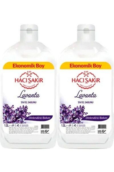 Hacı Şakir Liquid Soap Lavender 1500 ml 2 Pieces