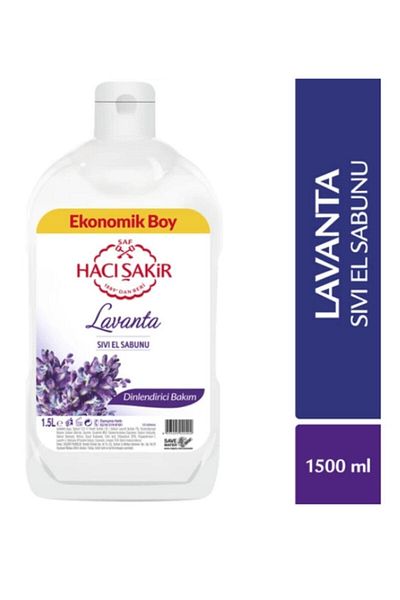 Hacı Şakir Liquid Soap Lavender 1500 ml 2 Pieces