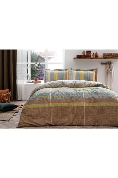 Özdilek Duvet Cover Set Double Lane Orange