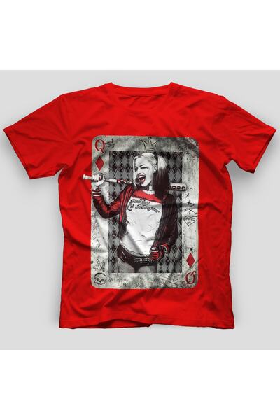 HARLEY QUINN Harley Queen Lisansli Kirmizi Tshirt