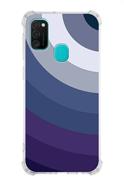 PrintiFy Samsung Galaxy M21 Köşe Korumalı Antişok Kapak Renk Cümbüşü Tasarımlı Silikon Kılıf