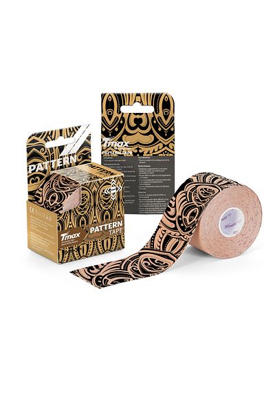 TMAX Biomechanic Tape With Tattoo 4 Way Stretch Tattooed Athlete Tape 5 Cm X 5 Meters