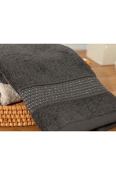 English Home Prosop de mână Deluxe Bumbac Low Twist 30x50 Cm Antracit
