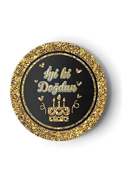 DÜVENCİ TİCARET 8-Piece Cardboard Plate Silver Happy Birthday