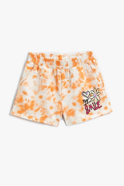 Koton Batik Patterned Shorts Above Knee with Pockets