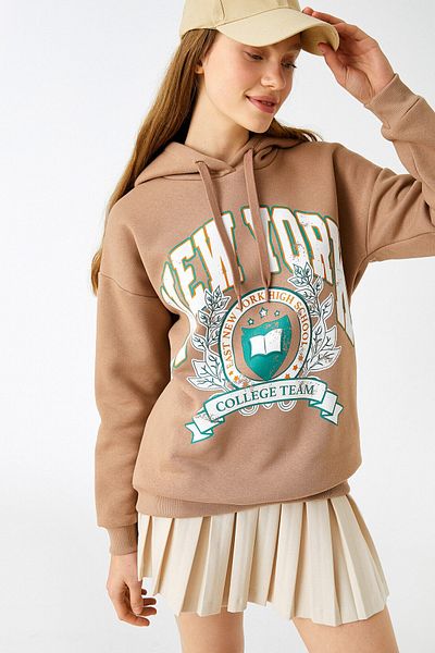 Koton Women's Beige Sweatshirt 3WAL10052IK
