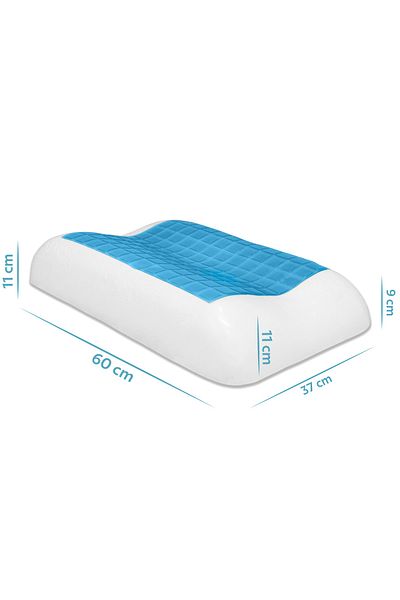 Viscofoam Estela Αντιιδρωτικό Ορθοπεδικό Μαξιλάρι με Υποστήριξη Λαιμού Gel Visco 60x37x11-9cm