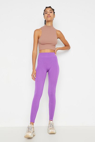 Trendyol Collection Sport-Leggings - Lila - Hoher Bund