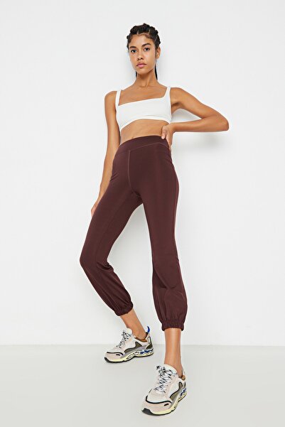 Trendyol Collection Σκούρο καφέ Jogger Recovery πλεκτό αθλητικό παντελόνι TWOAW22EA0196