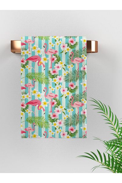 Erays Home Πετσέτα χεριών Erayshome Flamingo με σχέδιο