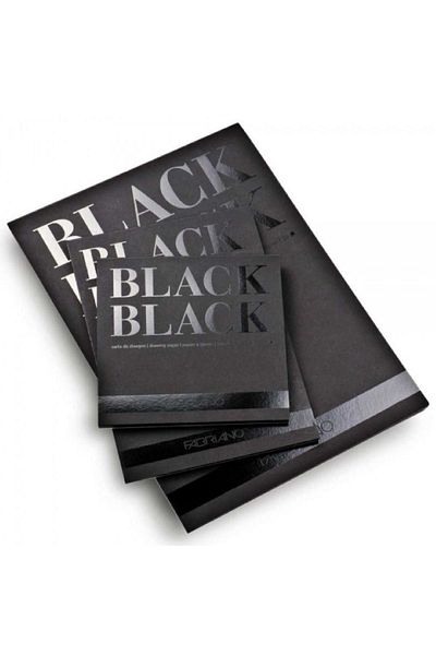 Fabriano Black Black 300gr Black Multi-Purpose Picture Block 20 Pages A3 (29.7x42cm)
