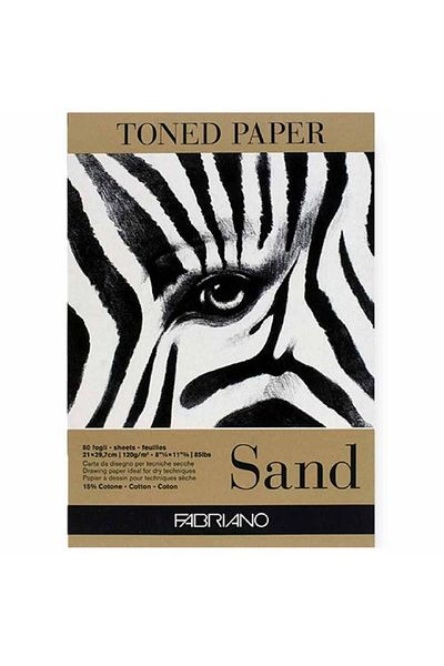 Fabriano Toned Paper Sand Sketch and Drawing Block 120gr 50 Sheets Sand Color A4 (21x29,7cm)