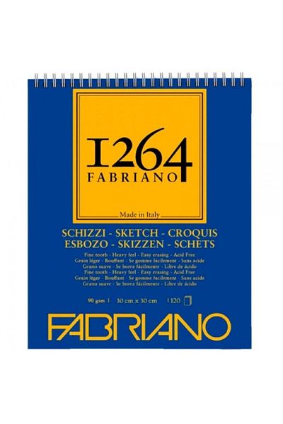 Fabriano 1264 Sketch Sketchbook 90gr 120 pagini 30x30cm