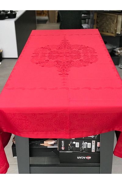 SAFİR غطاء مكتب Avangard Jumbo مقاوم للبقع ومقاوم للماء مقاس 160 × 220 سم باللون الأحمر