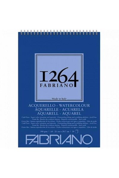 Fabriano 1264 Caiet acuarelă acuarelă 300gr 30 coli A4 (21x29,7cm)