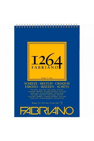 Fabriano 1264 Sketch Sketchbook 90gr 120 pagini A4 (21x29,7cm)