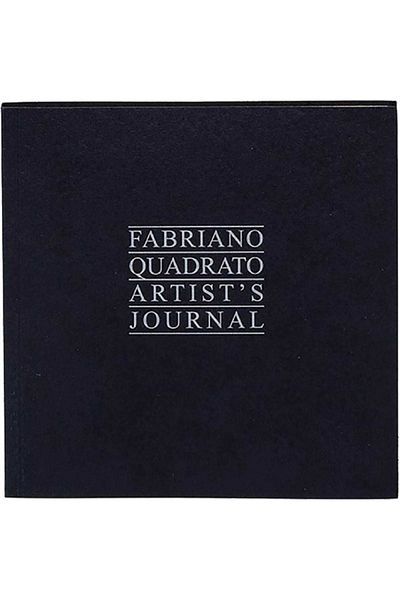 Fabriano Quadrato Artist's Journal 90 gr Black Cover Drawing Notebook 96 Sheets 16x16 cm