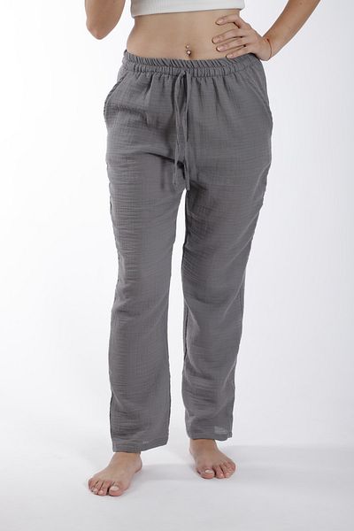 Botex Muslin Comfortable Pajama Bottom Γυναικεία - Γκρι