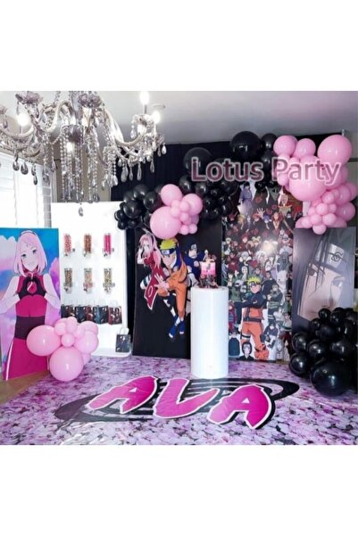 LOTUS PARTY 80 Pieces Balloon Chain Set ( Black - Peme Balloon )