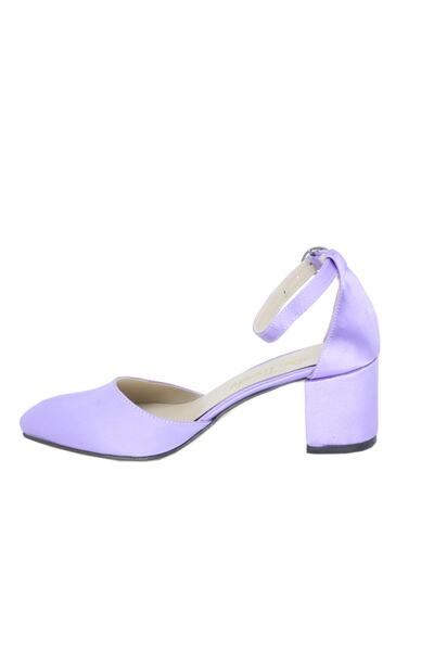 TRENDYSHOES Trendyshose 04069 Satin Women's Thick Heel Shoes