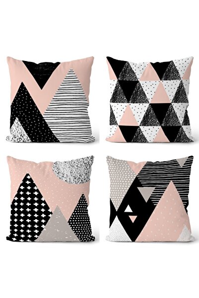 EVPANYA Ružičasti mozaici Sa deznom dvostrani Štampano 4-dijelni Navlaka za j...