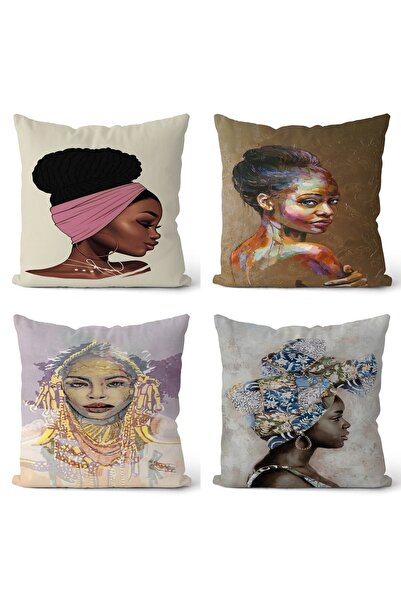 EVPANYA Afričke žene osmislile Dvostrano 4-dijelni Navlaka za jastuk
