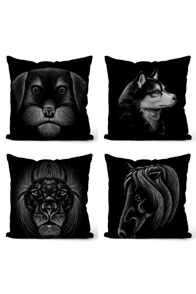 EVPANYA Чорно-білі малюнки тварин, 10 візерунків, двосторонній принт, набір з...