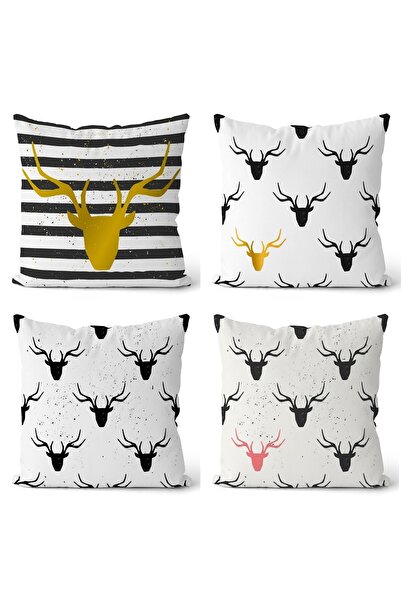 EVPANYA Новорічні оленячі дизайни з візерунком, двосторонній принт, набір з 4...