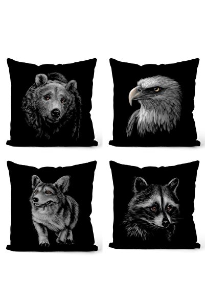 EVPANYA Чорно-білі малюнки тварин, 9 візерунків, двосторонній принт, набір з ...