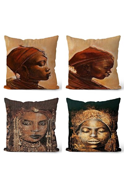 EVPANYA Африканські жінки Дизайн Двосторонній 4-х частинний чохол для подушки