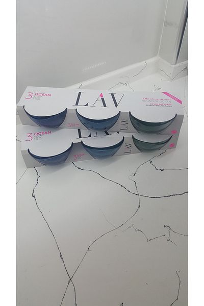 Ocean Lava 6-Piece Bowl Set (organic Paint)