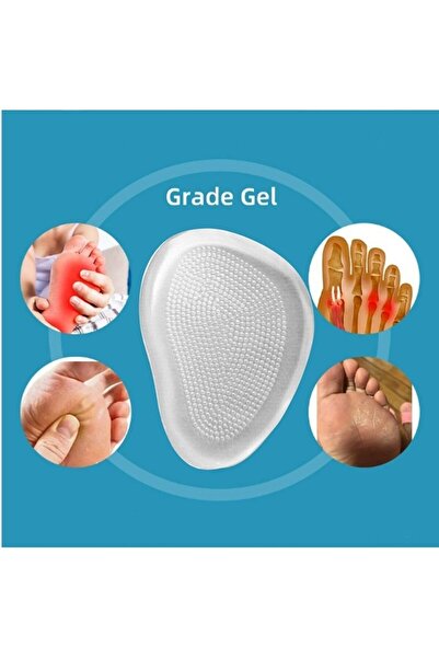 GÜVEN 2 Pieces Heeled Women's Shoes Non-Slip Transparent Gel Silicone Sole Adhesive Insoles