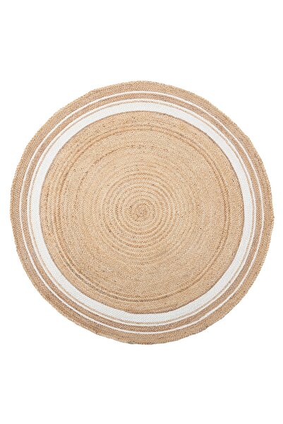 MYHOME HALI Urban Jüt Halı U103 %100 Naturel El Dokuma Yuvarlak