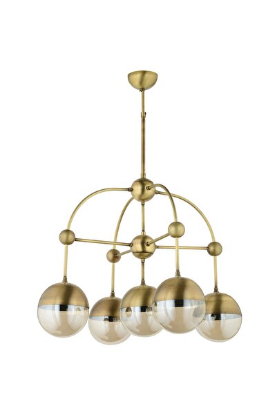 LampaLuce Bozzolo Modern 5'li Sarkıt Avize Sarı