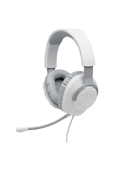 JBL Quantum 100 Removable Microphone 3.5mm Gaming Over-Ear Headset White