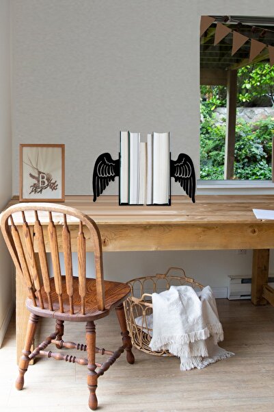 Hobi Demir Sanat حامل كتب معدني على شكل أجنحة الملاك، حامل كتب مزخرف