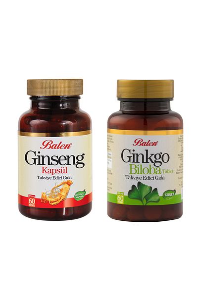 Balen Fitness And Energy Set Red Ginseng Capsule + Ginkgo Biloba Tablet