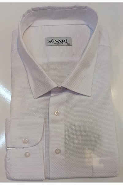 SÜVARİ Classics Rahat Kalıp Pamuklu Beyaz Erkek Gömlek