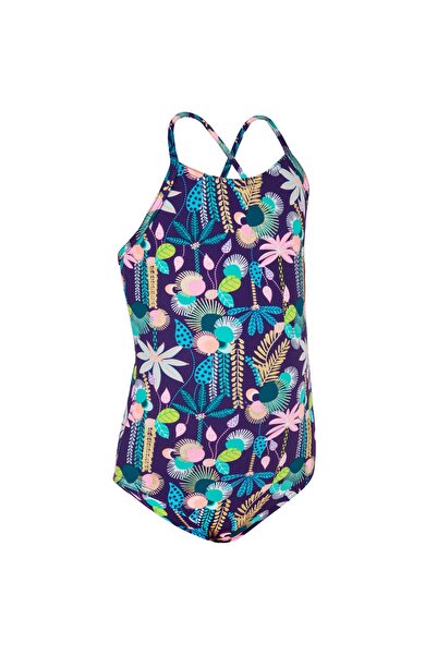 Decathlon Costum de baie pentru copii Olaian - roz neon - Hanalei 100