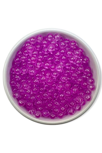 MİR 6 Mm Deliksiz Kabak Boncuğu Su Kabağı Boncuğu Koyu Pembe (250 Gr - 2190 A...