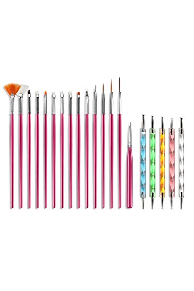 Nail Master Nail Art Tırnak Süsleme Desen Fırça 15'li ve Dot Kalem Seti 5'li ...