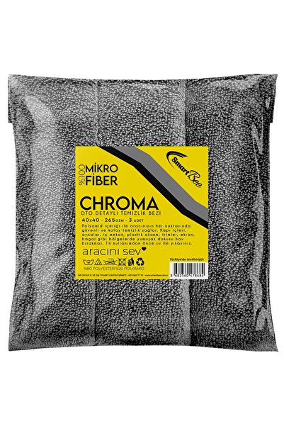 SmartBee Chroma Mikrofiber Oto Temizlik Bezi 3 Lü 40×40 cm 265gsm