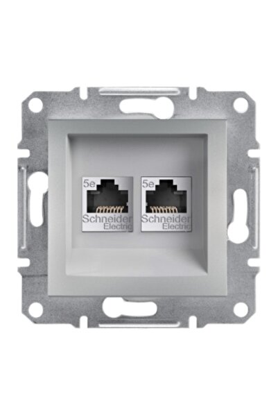 Schneider Electric Asfora Plus Alüminyum 2xrj45 Cat.5e Utp Anahtar