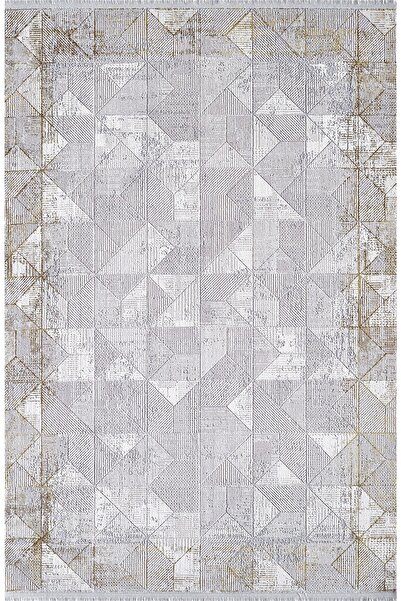 Pierre Cardin Halı La Vita Qt09a Gri Hardal Modern Desen Halı