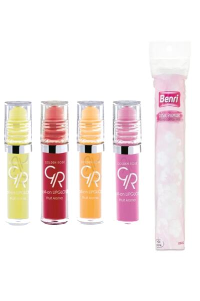 Golden Rose Meyveli Dudak Parlatıcısı-roll On Lipgloss Çilek+muz+limon+portak...